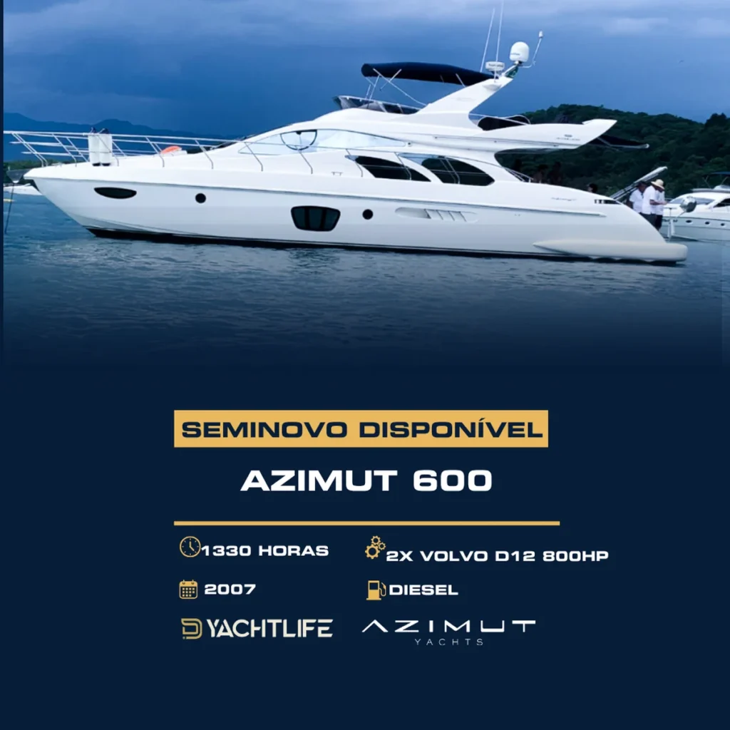 AZIMUT 600 2X VOLVO D12 800HP 1330 HORAS 2007 DIESEL YACHTLIFE AZIMUT YACHTS