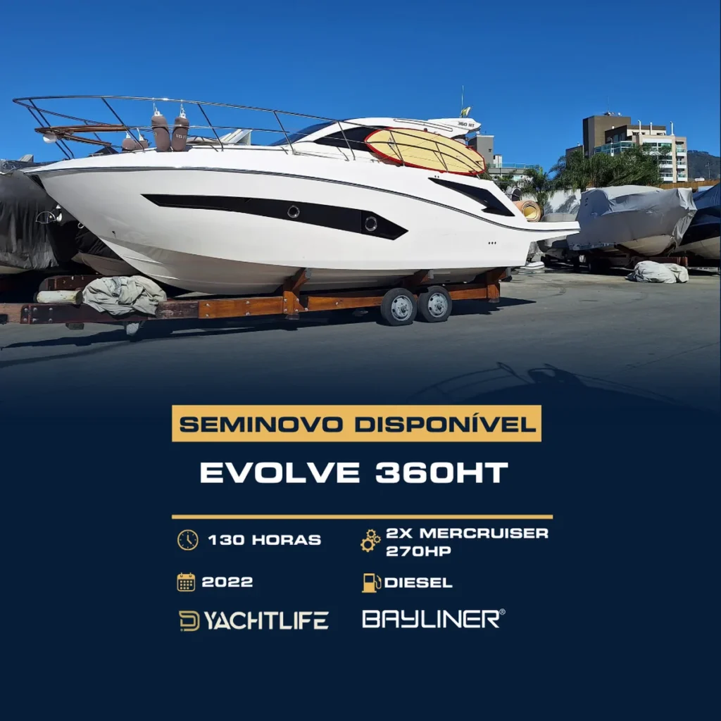 EVOLVE 360HT 130 HORAS 2X MERCRUISER 2022 DIESEL YACHTLIFE BAYLINER