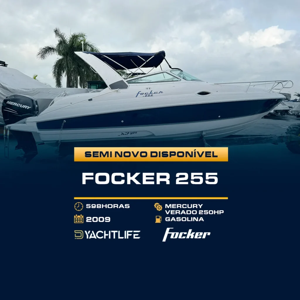 FOCKER 255 598 HORAS MERCURY VERADO 250HP GASOLINA 2009 YACHTLIFE FOCKER
