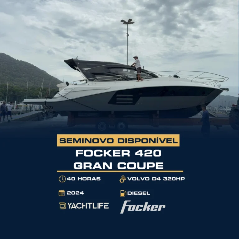 FOCKER 420 GRAN COUPE 40 HORAS VOLVO D4 320HP 2024 DIESEL YACHTLIFE SCHAEFER YACHTS