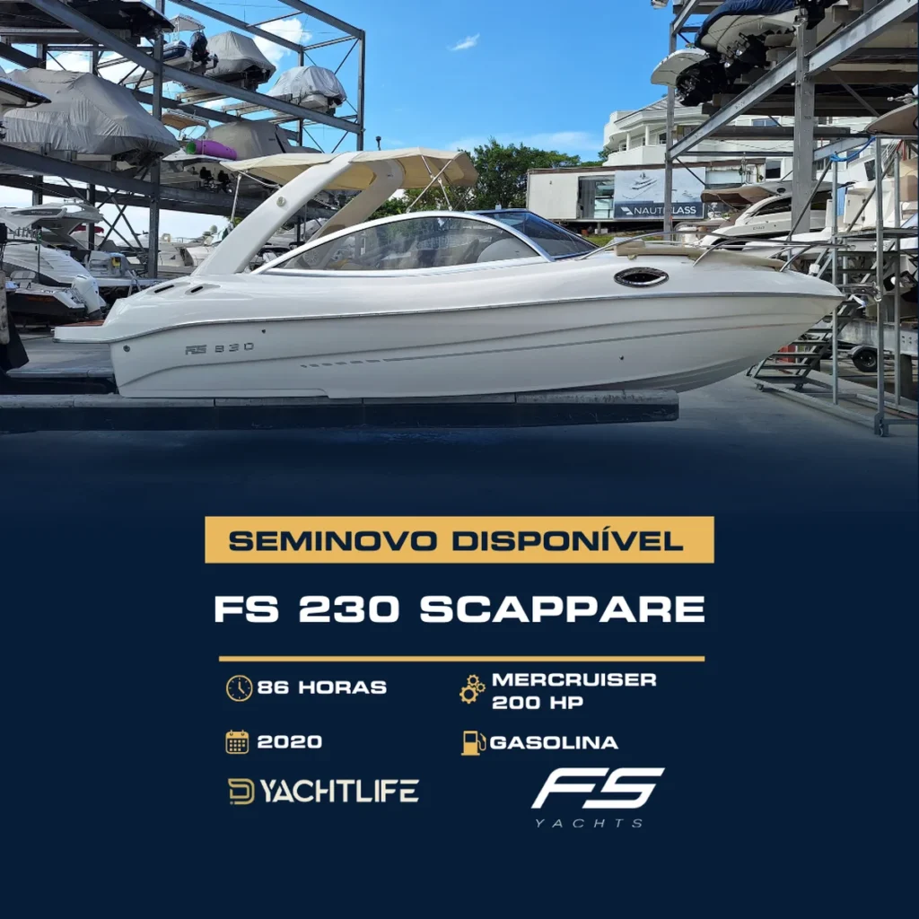 FS 230 SCAPPARE 86 HORAS MERCRUISER 200 HP 2020 GASOLINA YACHTLIFE FS-YACHTS