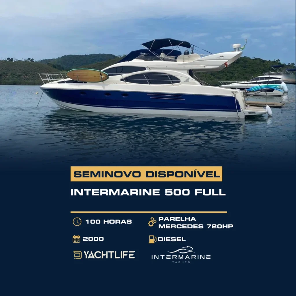 intermarine 500 full 100 horas parelha mercedes 720 hp 2000 diesel YACHTLIFE SCHAEFER YACHTS