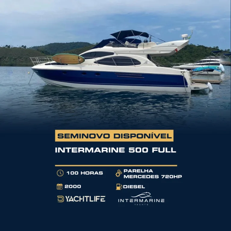 intermarine 500 full 100 horas parelha mercedes 720 hp 2000 diesel YACHTLIFE SCHAEFER YACHTS