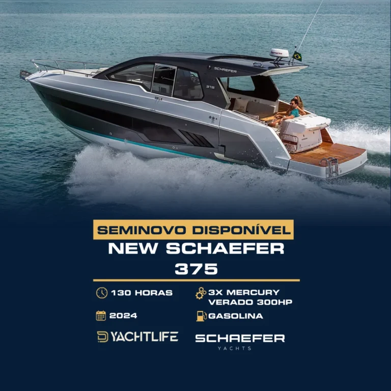 New Schaefer 375 130 horas 3x mercury verado 300hp 2024 gasolina YACHTLIFE SCHAEFER YACHTS