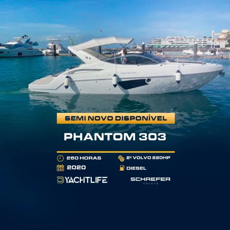 Phantom 303 260 horas 2x volvo 220hp 2020 diesel YACHTLIFE SCHAEFER YACHTS