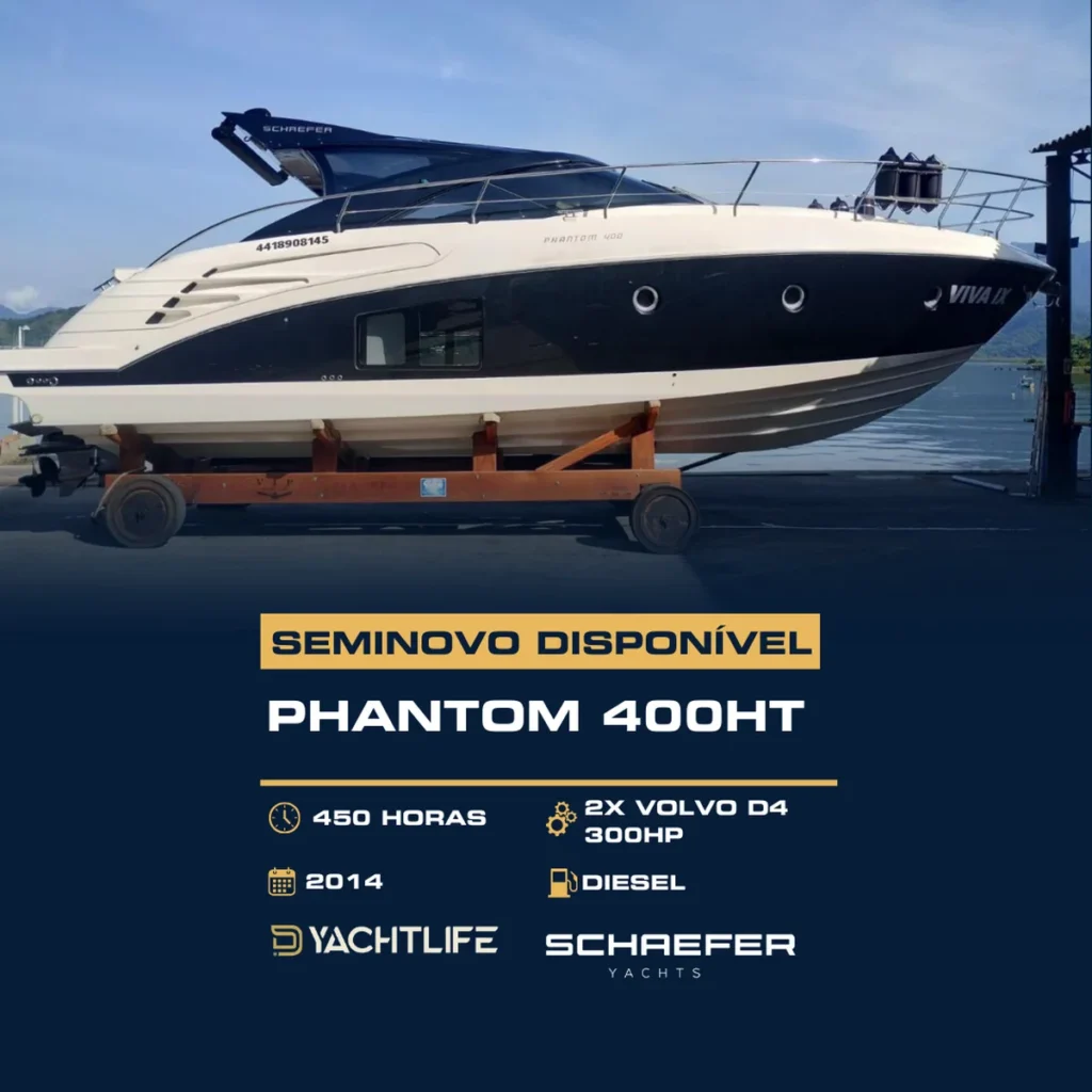 Phantom 400ht 450 horas 2x volvo d4 300hp 2014 diesel YACHTLIFE SCHAEFER YACHTS