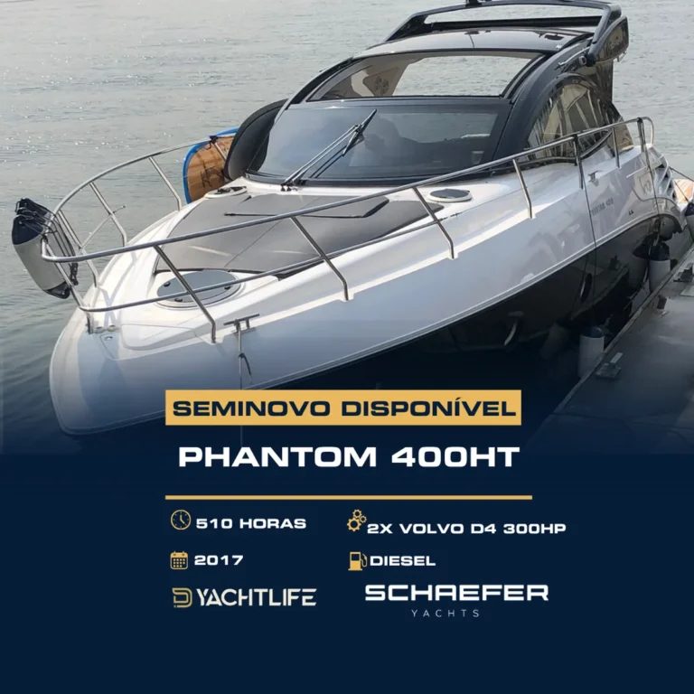 Phantom 400ht 510 horas 2x volvo D4 300hp 2017 diesel YACHTLIFE SCHAEFER YACHTS