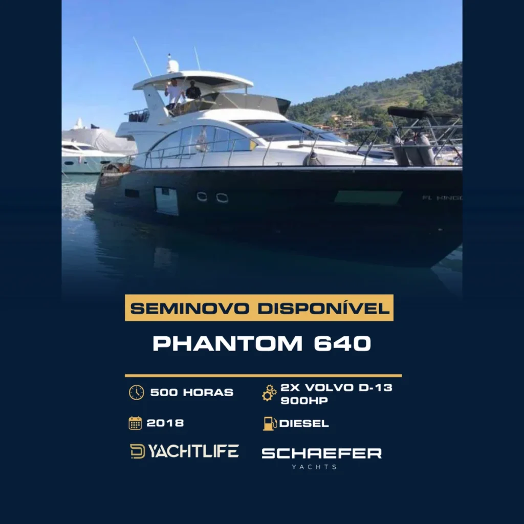 PHANTOM 640 500 HORAS 2X VOLVO D-13 900HP 2018 DIESEL YACHTLIFE SCHAEFER YACHTS