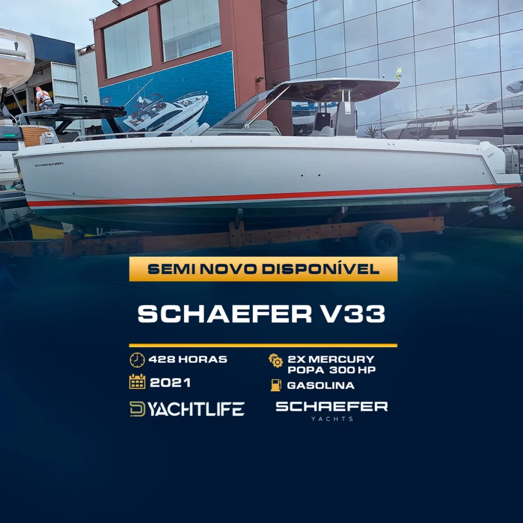 Schaefer V33 428 horas 2x Mercury Popa 300HP 2021 gasolina YACHTLIFE SCHEAFER YACHTS