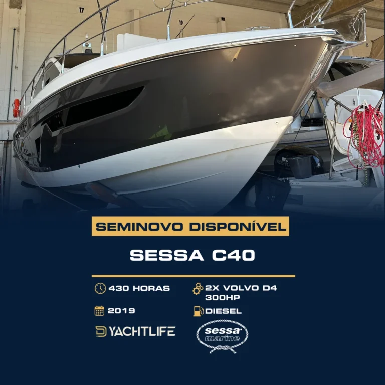 Sessa C40 Seminova 430 Horas 2019 2x Volvo D4 300HP Diesel YACHTLIFE